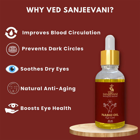 Ved Sanjeevani 100 Organic Ayurvedic Nabhi Oil For Eye Care (30ml 1 Pc)