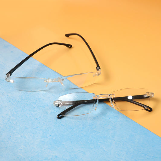 Pack Of 2 Rimless Reading Glasses Lightweight Comfort Readers