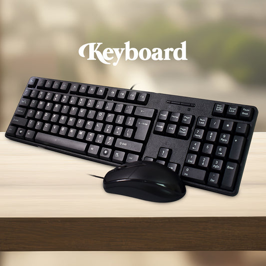 Wired Usb Keyboard 107 Keys Mouse Set (2 Pc Set)