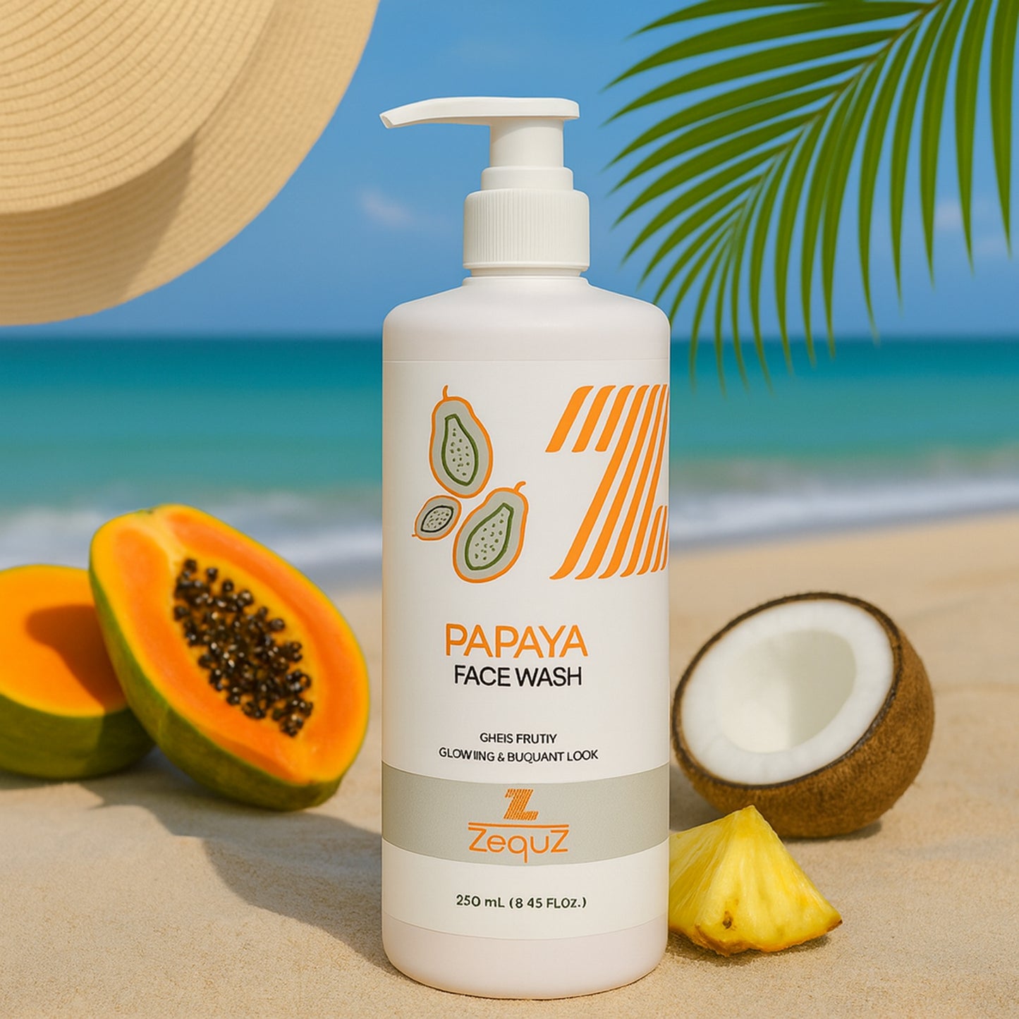 Zequz Papaya Face Wash - (1 Pc 250 Ml)