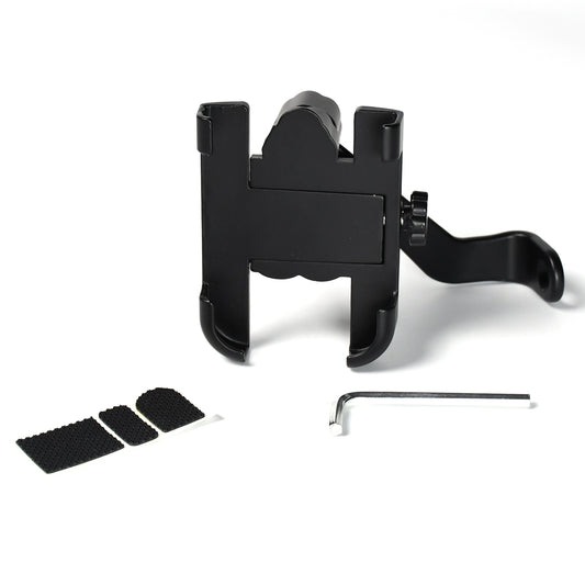 6706 Mobile Phone Holder With Easy Adjustable Rear View Mirror Mount Solid Metal Cradle Stand Suitable For Bike Mobile Phones