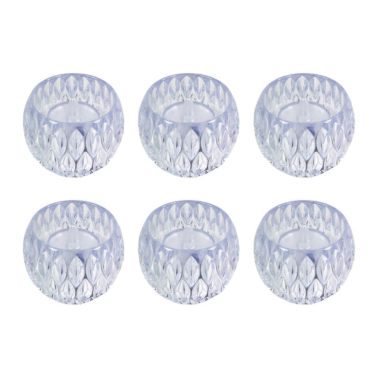 Crystal Design Led Tealight Candles (6 Pc Set)