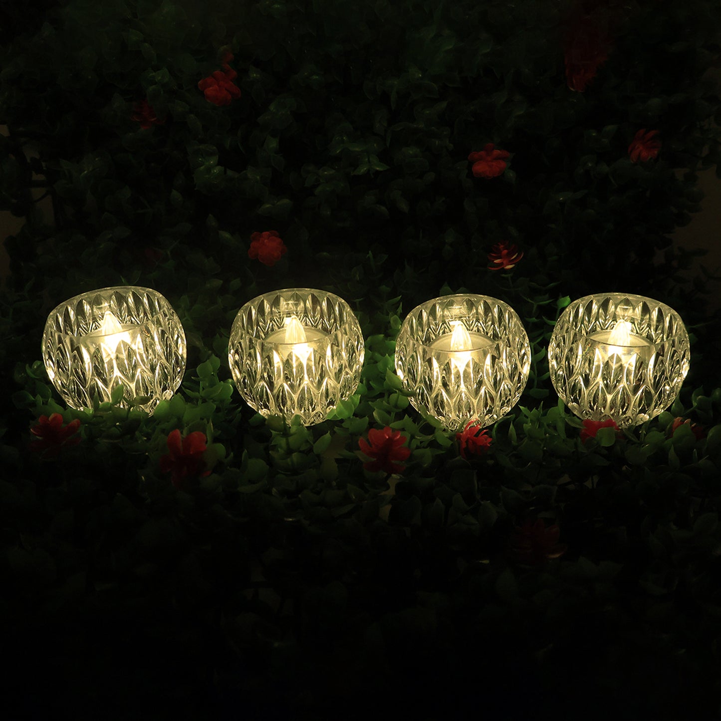 Crystal Design Led Tealight Candles (6 Pc Set)