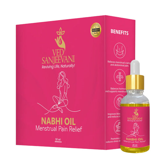 Ved Sanjeevani Nabhi Oil For Menstrual Pain Relief (30ml 1 Pc)