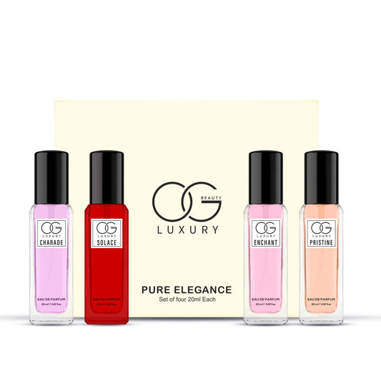 Og Beauty Luxury Pure Elegance Eau De Parfum Gift - (4 Pc Set 20 Ml)
