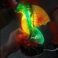 2024 3D Colored Animal Light Desk Lamp Animal Series Decorative Night Light Animal Elephant Owl Cat Vintage Table Lamp Home Decoration