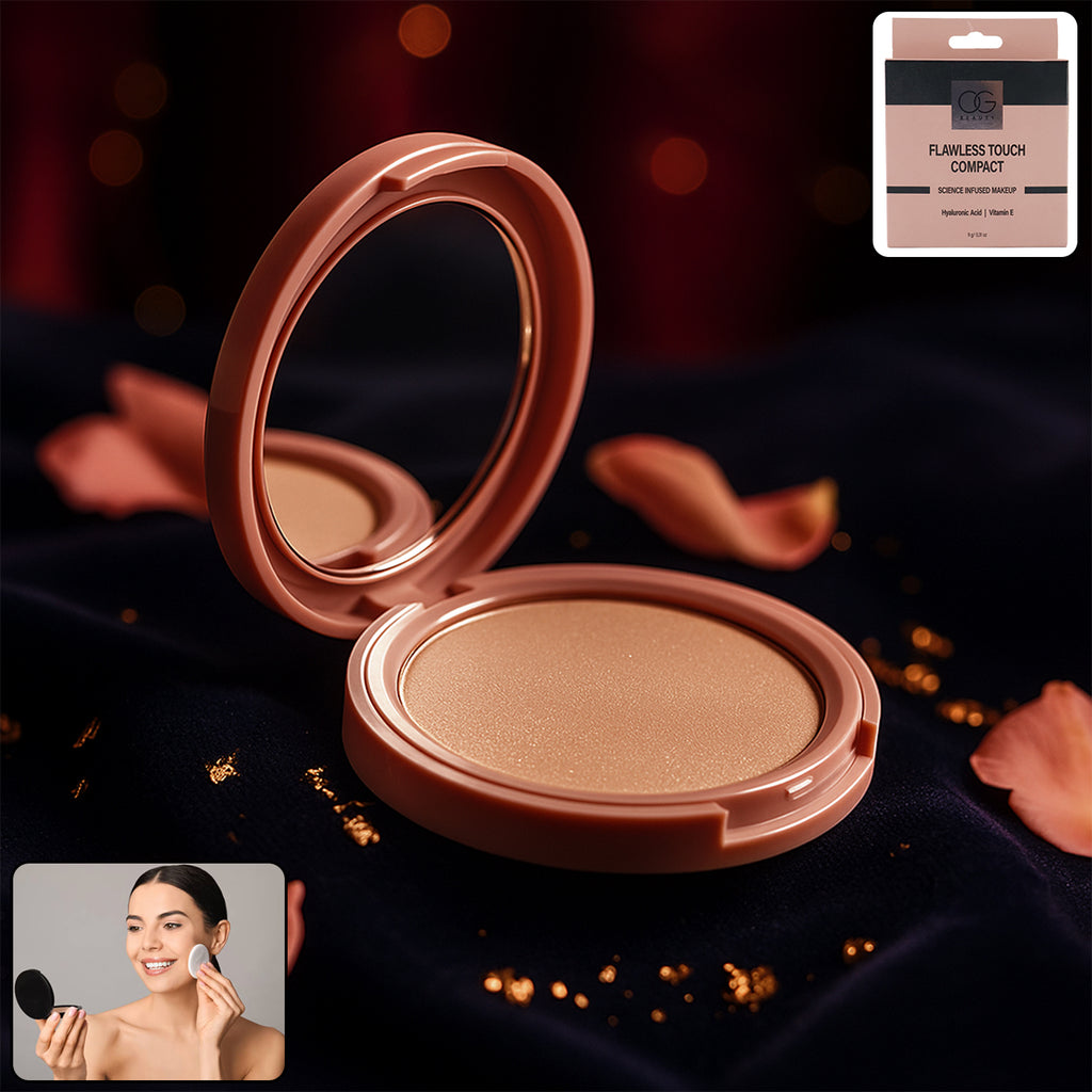 Og Beauty Hazelnut Flawless Touch Compact Powder (9 Gm  1 Pc)